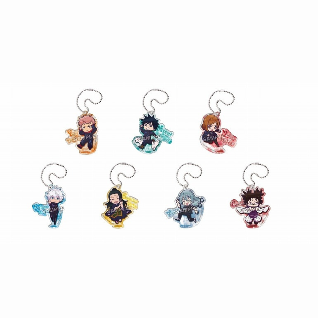 Jujutsu Kaisen Pyoncolle Battle! Acrylic Keychain (Random 1 of 7 Types)