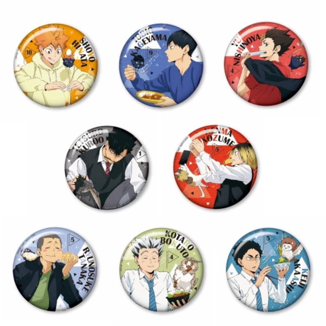 Haikyu!! 'Yummy' Mascot Can Badge (Random 1 of 8 Types)