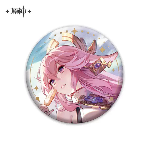 Genshin Impact The Tale of Genji Series Character Badge | Yae Miko