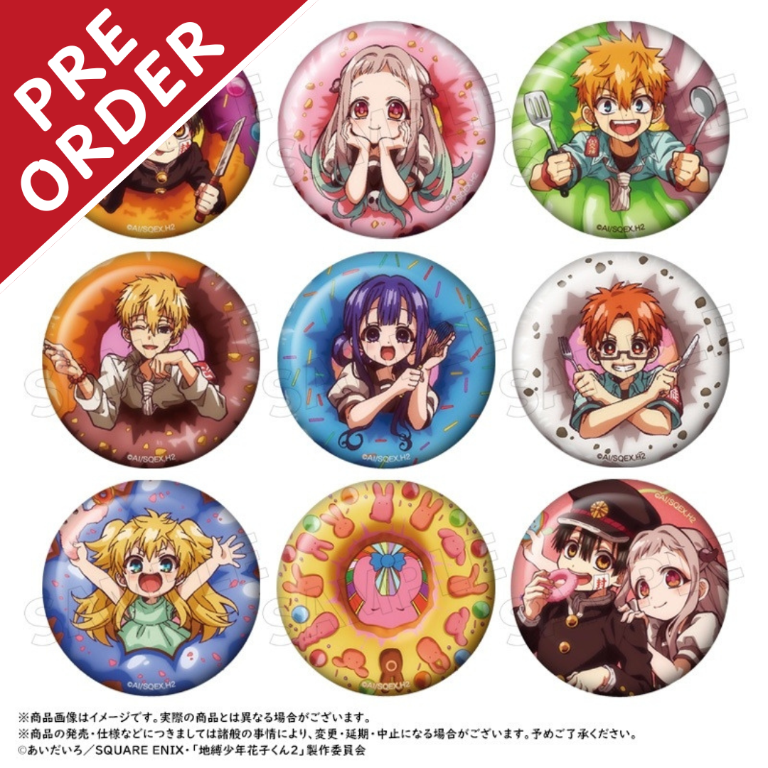 [PRE-ORDER] Toilet-Bound Hanako-Kun Doughnut Can Badge (Random 1 of 9 Types)